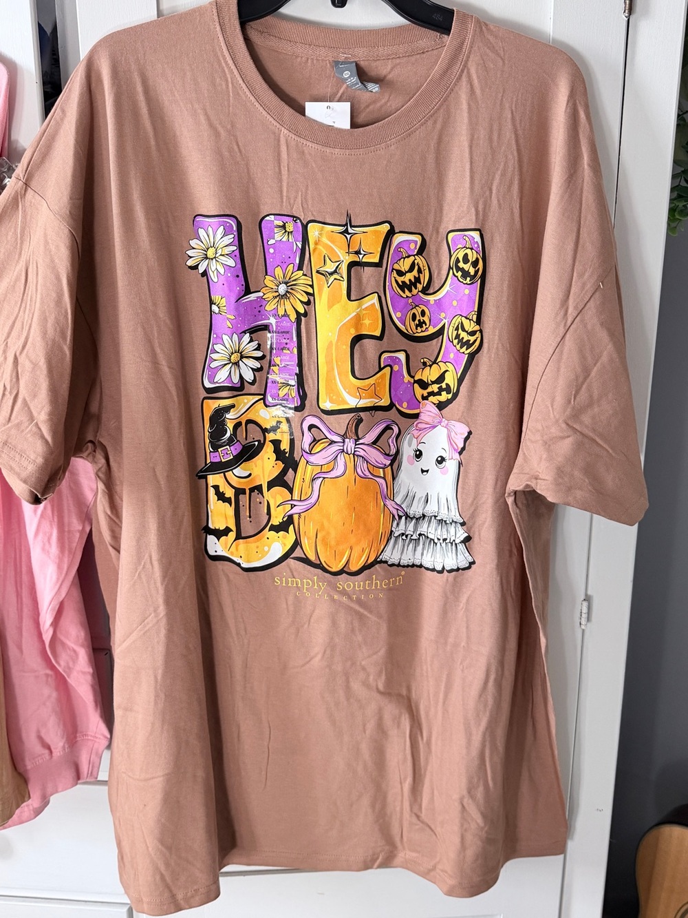 Simply Southern Dusty Rose Halloween 'Hey Boo' Graphic Tee